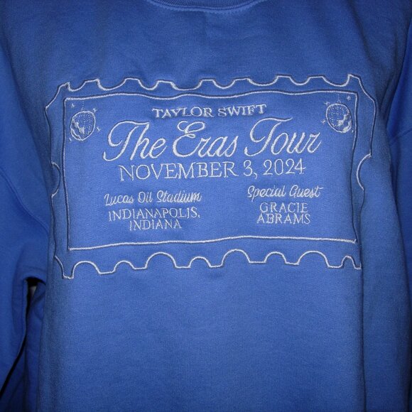 Taylor Swift Eras Tour Indianapolis 11/3/24 Sweatshirt L New With Tag - Picture 3 of 5